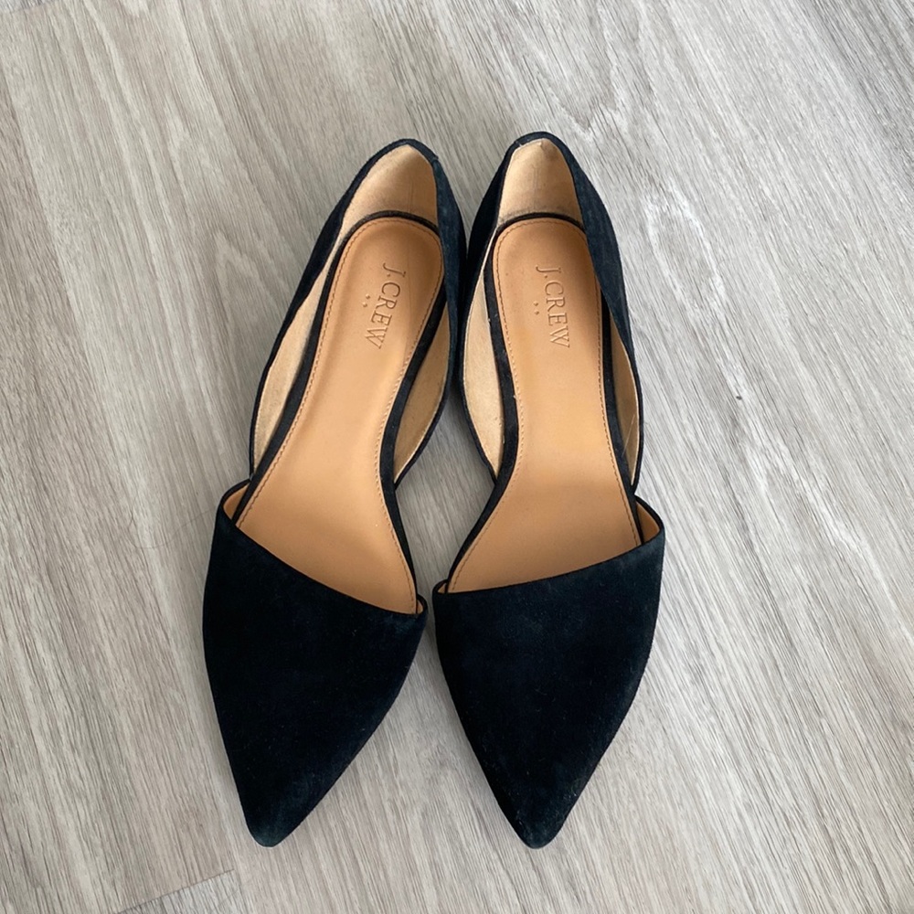 J. Crew Pointed-Toe Asymmetrical Flats